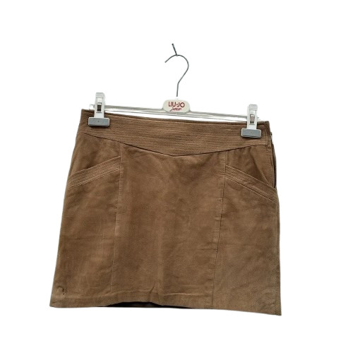 Mini jupe cuir daim mango - en,